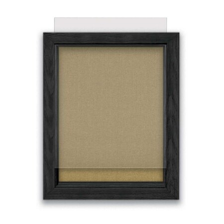 United Visual Products Indoor Enclosed Combo Board, 72"x36", Gold Frame/Black & Cloud UVCB7236G-BLACK-CLOUD